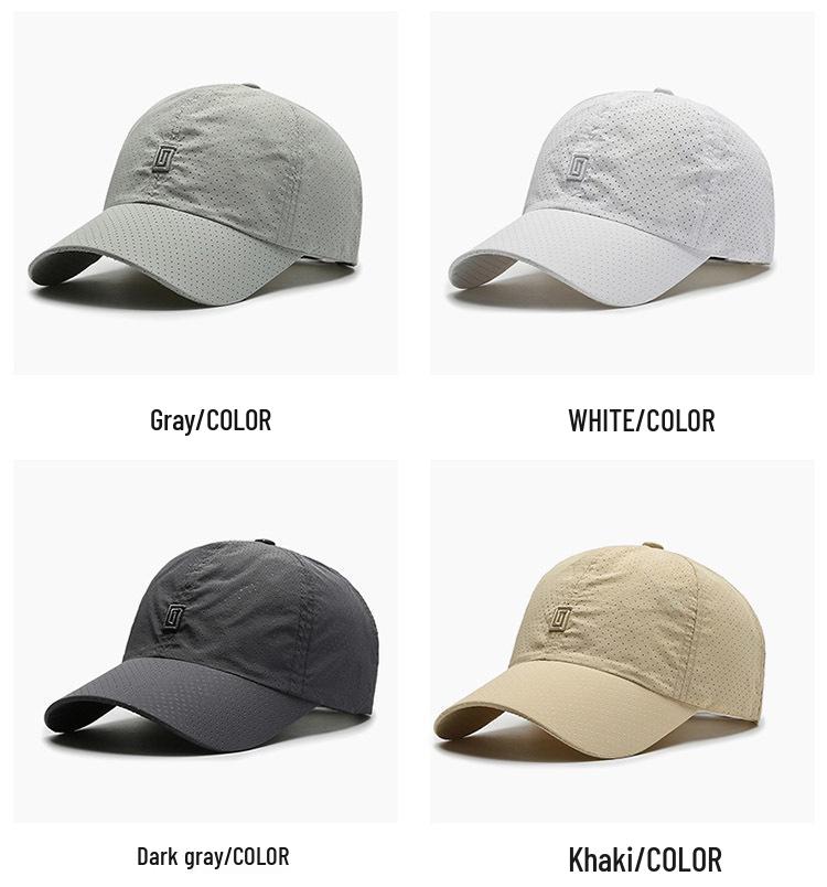 Men's Quick-Drying Embroidery Taslon Baseball Cap - Sun Protection Outdoor Sports Hat