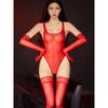 Sexy Damen-Bodysuit mit hohem Schnitt, dünn, durchsichtig, glänzend, glatt, elastisch, Tanzstrumpfhose, formendes Trikot mit Handschuhstrumpf