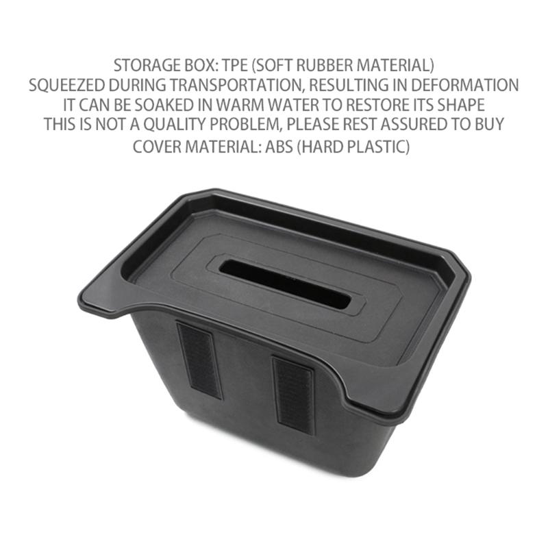 Rear Center Console Organizer 2nd Row Console Back Seat Storage Container TPE-material Easy Fixing Suitable for ModelY