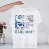 Claymore Anime Clare Miria Manga Fashion T-Shirt For Men Casual Tops Short Sleeve Waifu Men's Tshirt Cute Printing Shirt