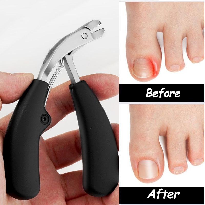 Curved Head Anti-splash Toenail Clippers Large Opening Design Professional Nail Cutter for Thick Hard Toenails Elderly Use