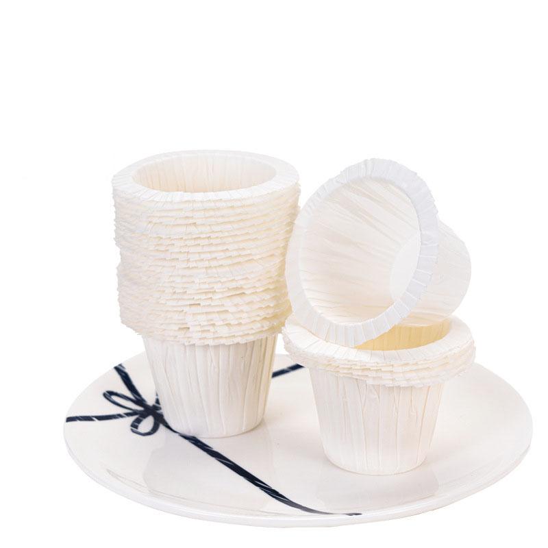 

50pcs Tulip Cake Cups Cupcake Liners Cake Tray Baking Muffin Wrappers Paper Holder for Party Wedding DIY Cake Sleeve Muffins білий