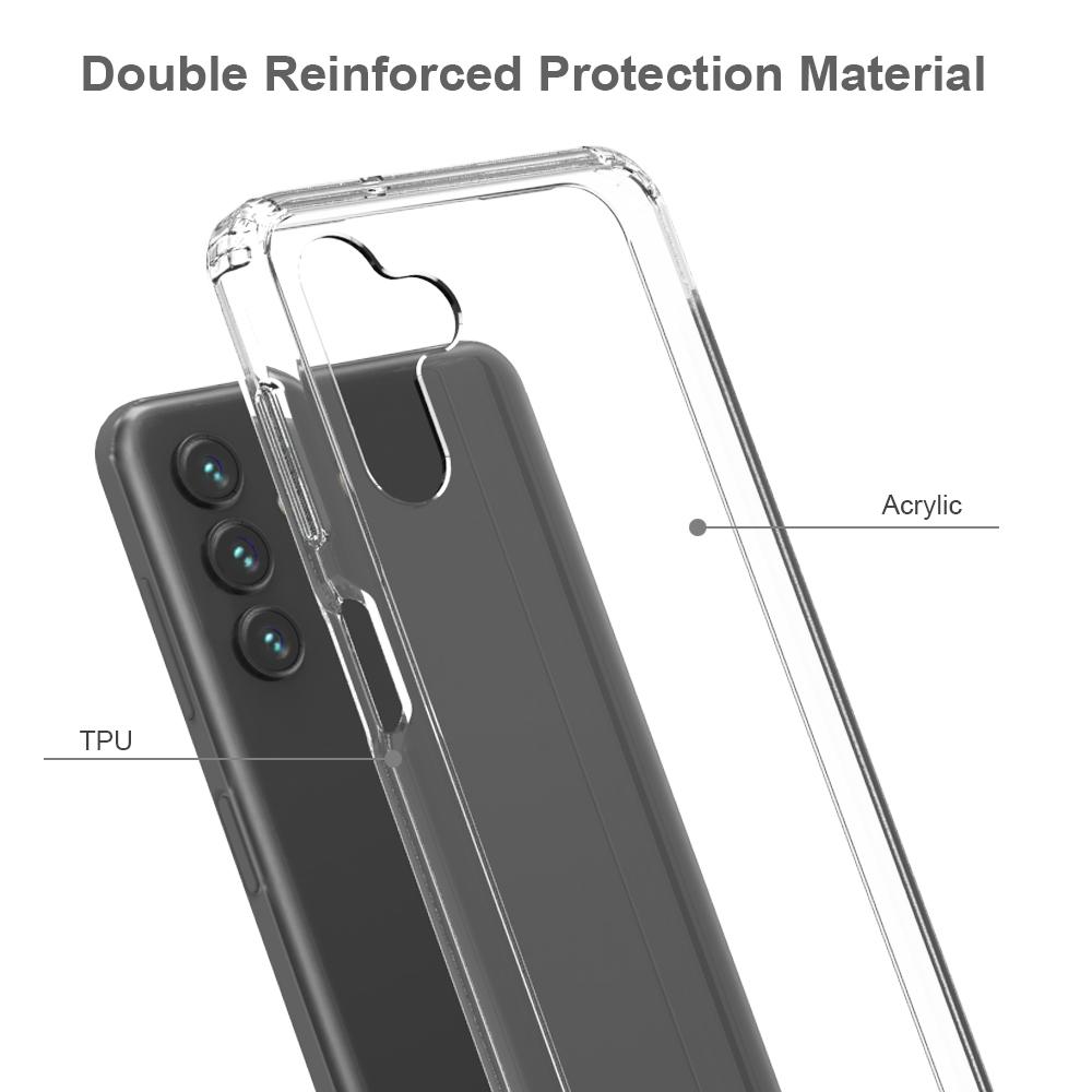 

For Samsung Galaxy A13 5G Clear Hard Acrylic Back with TPU Bumper Shockproof Anti-scratch Cell Phone Case A