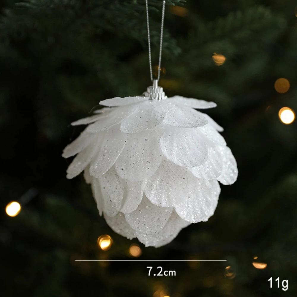 White Petal Foam Christmas Ball Merry Christmas Party Xmas Tree Decoration Christmas Hanging Ball Home Ornament