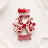 Cherry Red Baby Hair Clip Set