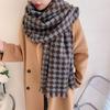 Houndstooth Scarf Women's Long Autumn and Winter Student Korean Style Women's Outer Shawl Dual Use Imitation Cashmere Warm Scarf