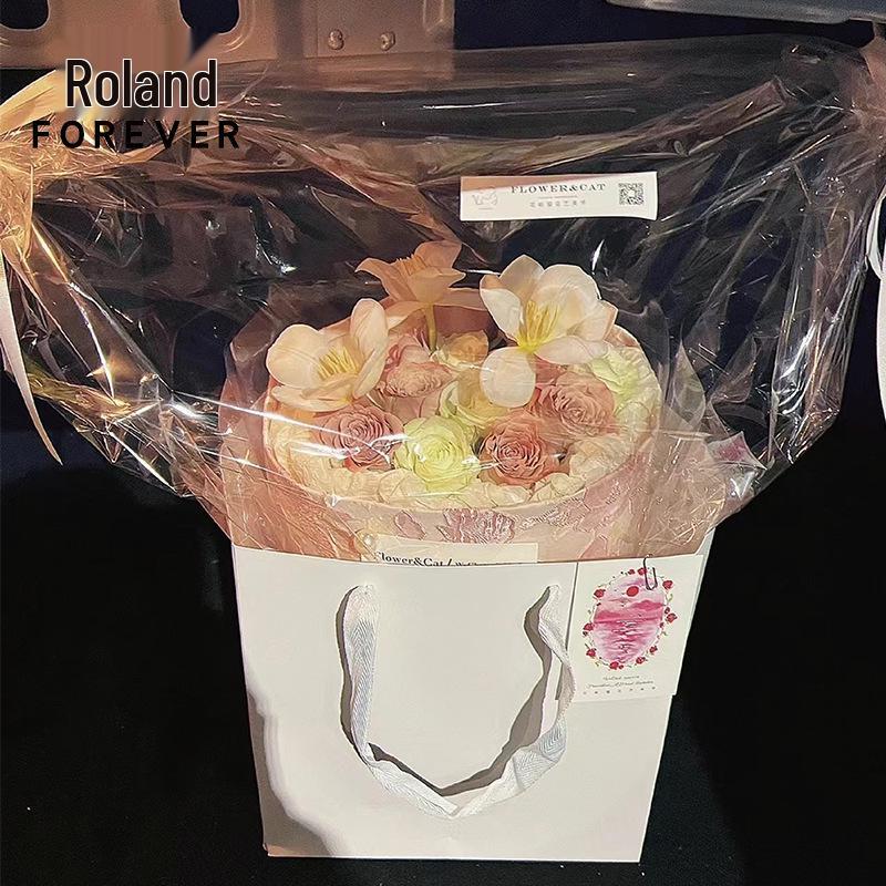 Roland Transparent Floral Dust Bag - Clear Bouquet Sleeve & Rainproof Delivery Wrap
