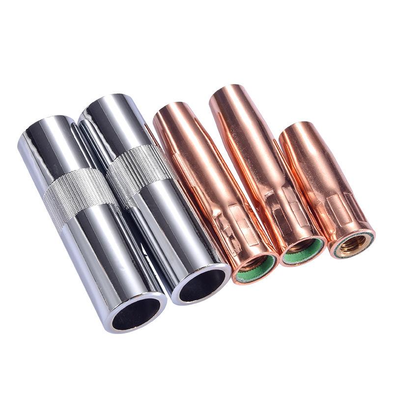 MIG Welding Protective Nozzle & Sleeve Set: 200A-500A Thickened Purple Copper for Gas Shielded Welding