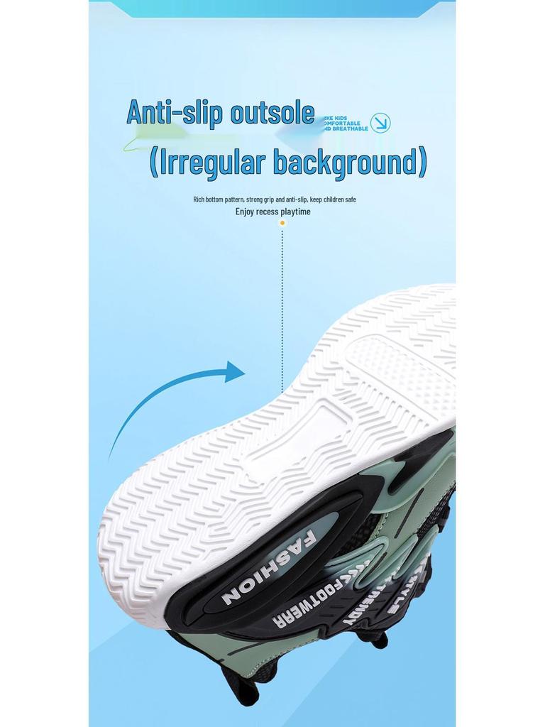 Chłopięce 2025 Skórzane Siateczkowe Oddychające Antypoślizgowe Buty do Biegania z Pokrętłem