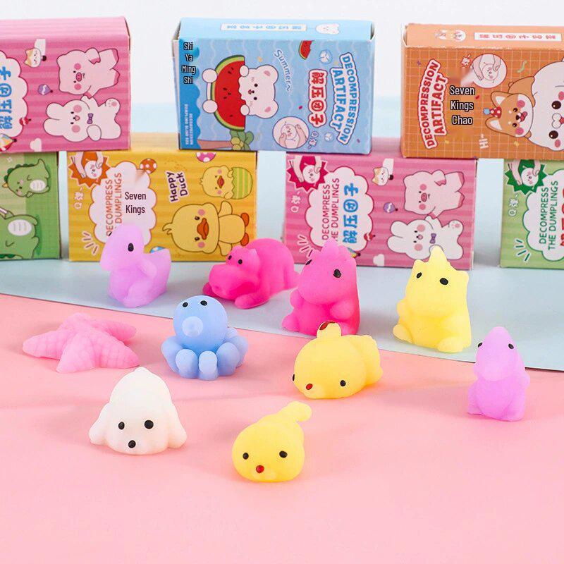 Blind Box Tangyuan Quetschspielzeug zur Stressbewältigung - Weiches Gummi Geschenk für Kinder, Glückswunschbox