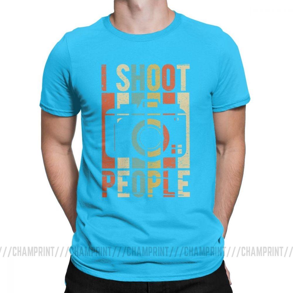 Men S Vintage Shoot People Photographer T Shirt Novelty 100 Cotton Tee Shirt Short Sleeve T