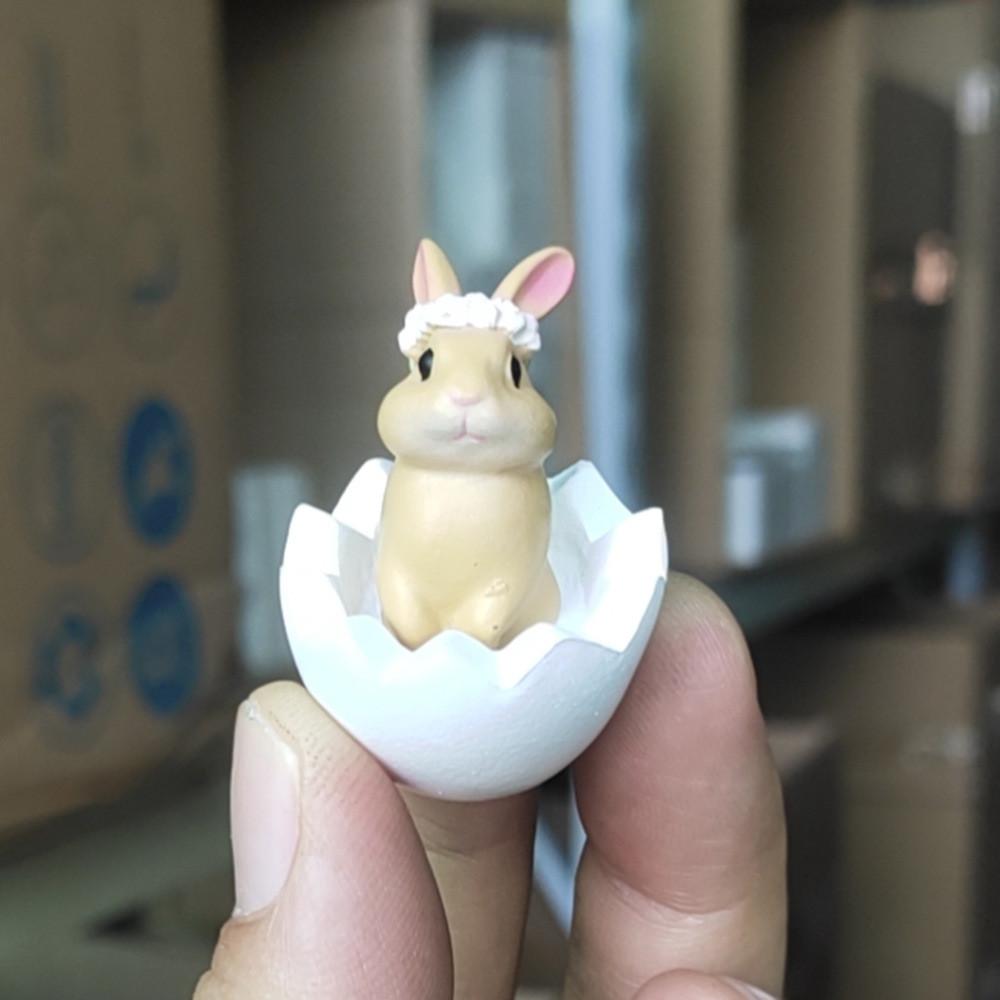 

Small Fresh Korean Style Bunny Cat Hamster Resin Diy Miniature Garden Scenic Decor For Home Office Coffee White