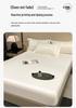 Washed Silk Summer Fitted Sheet Set - Ice Silk Mattress Protector, Cover, and Bedspread (3-Piece)