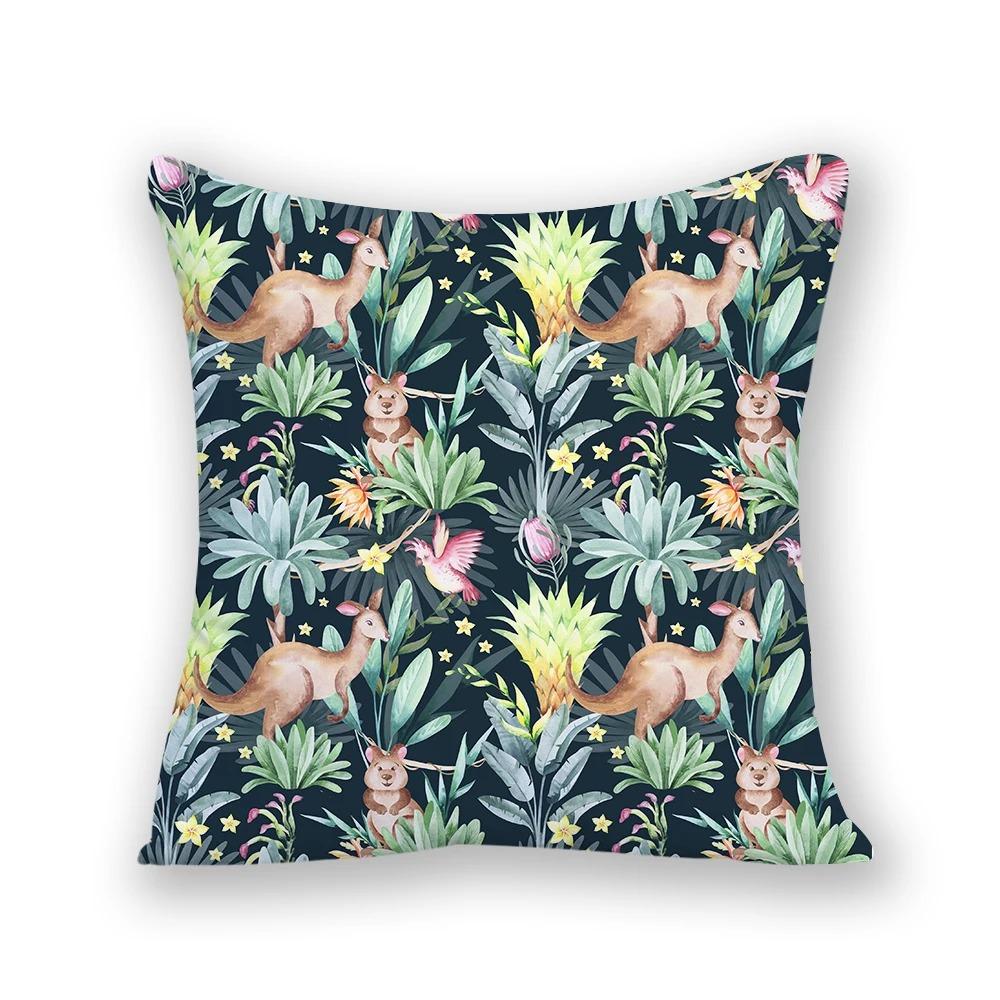 

Роскошный домашний декор, чехол для подушки, офисный диван, чехол для подушки, тропические растения, пляжный пейзаж, принт кокосовой пальмы 40x40cm