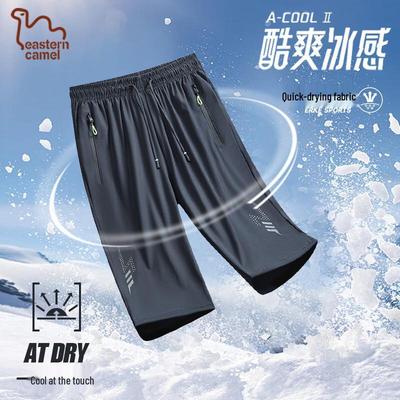 EASTERN CAMEL Herren Schnelltrocknende Eis-Seiden Cargo Sports Shorts