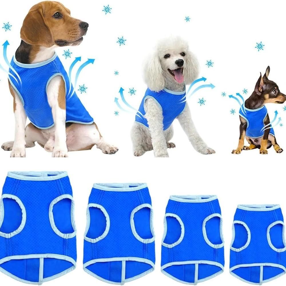 Pet Cooling Vest with Ice Gel Pads – Breathable Summer Cooling Jacket for Dogs & Cats, Heat Relief Gear for Hot Weather verde
