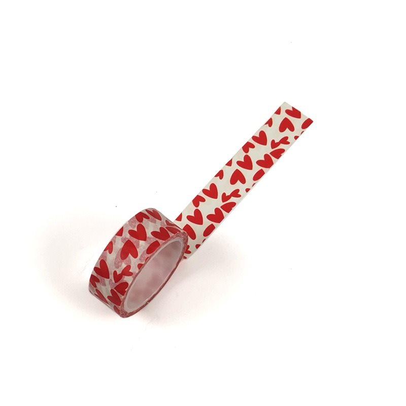 1roll Hand account tape, heart-shaped hand account film, cartoon heart shape, and paper tape