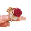 1PC Exquisite Romantic Rose Flocking New Year's Small Grab Clip Super Fairy Hair Claw Bangs Clip Premium Mini Hair Grab