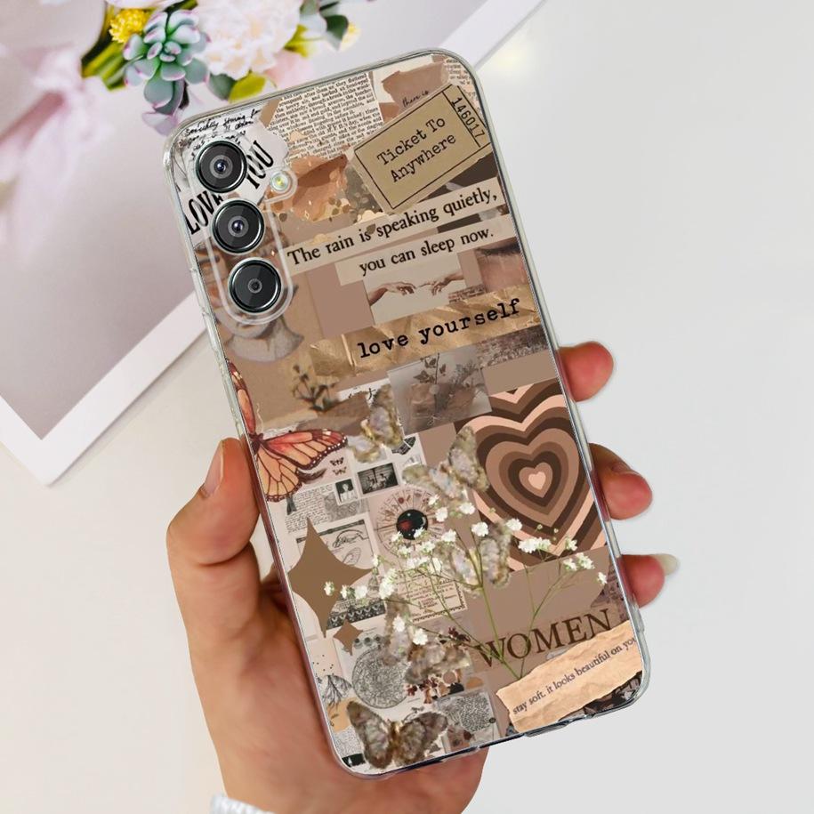 For Samsung Galaxy M15 5G Case SM-M156B Luxury Marble Clear Silicone Soft TPU Phone Cover For Samsung Galaxy F15 5G