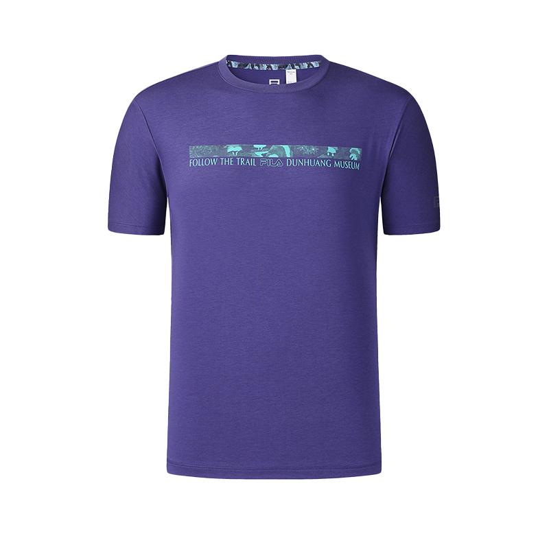 

New FILA ATHLETICS SPORT 2025Q1 T Shirt Men s Dark Purple A11M517110FDP 180/100A/XL