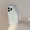 Gentle blue floral case suitable for Apple 16 Pro Max, 17 glitter, iPhone 15 transparent, 1312 elegant