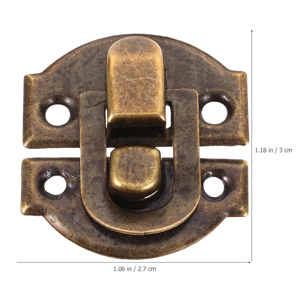 30Pcs Decorative Hasp Latch Buckle Iron Vintage Cabinet Hasp for Jewelry Box Wooden Box Cupboard Trunk Drawer Hardware Lock