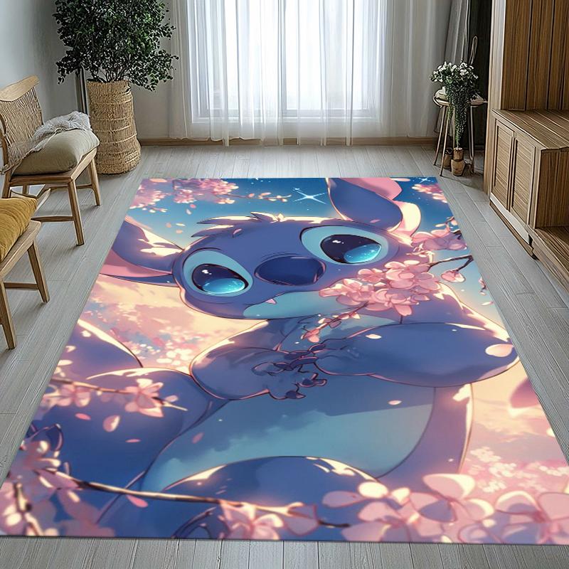 Tappeto da Salotto Antiscivolo con Disegno di Mostro Kawaii a Punti S, Morbido Tappeto per Camera da Letto, Stanza dei Giochi dei Bambini, Divano, Zerbino Decorativo per la Casa, Regalo