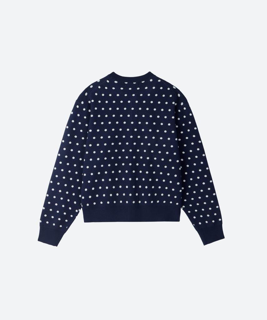 Moonsun M.C Dot Dot Knit Cardigan / Navy
