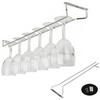 27/35/55cm Weinregal Glashalter Hängeleiste Aufhänger Regal Edelstahl Weinglashalter Ständer Papierrollenhalter 5