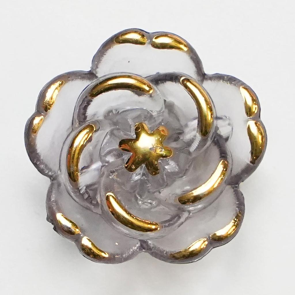 100pcs Colorful Bronzed Camellia And Rose Accessories, Transparent Three-Dimensional Flat Base, DIY Ancient Style Woven Hairpin Bouquet Materials