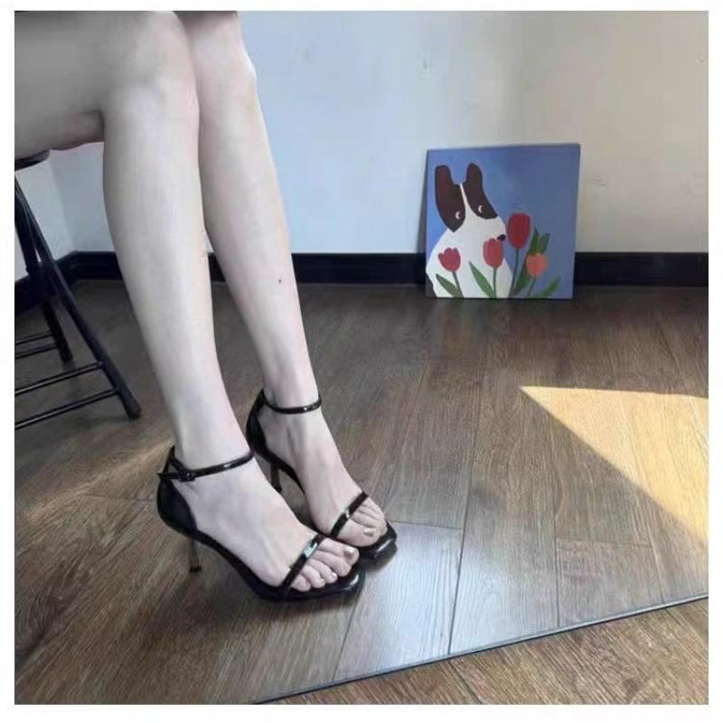 Fashion Women's High Heels 2025 New Sexy Thin High Heels Sandals Fashionable Leather Open Toe Comfortable Women's Shoes Zapatos De Mujer