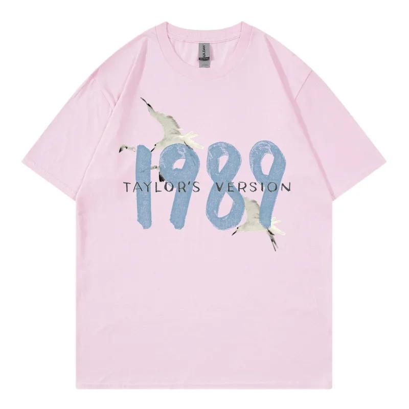 Taylor Swifts 1989 T-Shirts Unisex Damen T-Shirt Geschenk Fans Musikkonzert Kurzarm Unisex Streetwear Kleidung Übergroßes T-Shirt Unisex