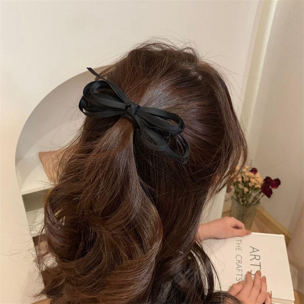Clip Hair Clip Girl Hair Rope Female Hair Accessories Korean Style Headwear Balletcore Bow Hairpin