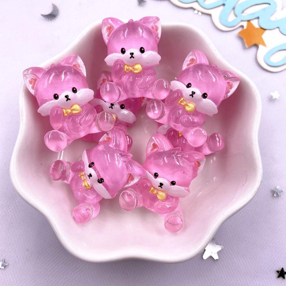 

10 шт смоляные кавайные красочные конфетные цвета мультяшные панды кролика медведя лисы плоские каменные фигурки скрапбукинг бант DIY товары для творчества