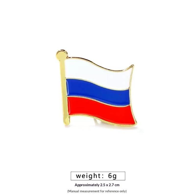 Enameled Colorful Russia National Flag Brooches Men Women Coat Suit Pin Hat Backpack Bag Badge