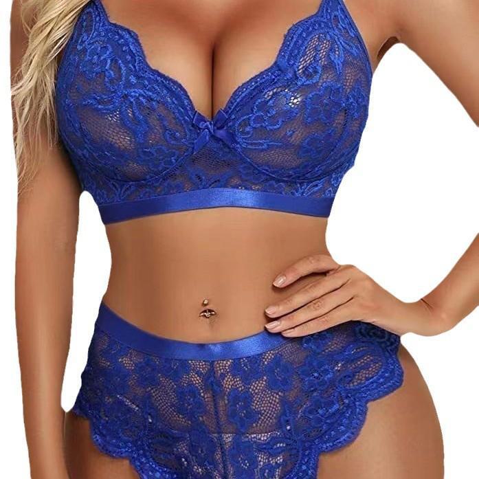 Ensemble de sous-vêtements deux pièces en dentelle sexy européenne et américaine