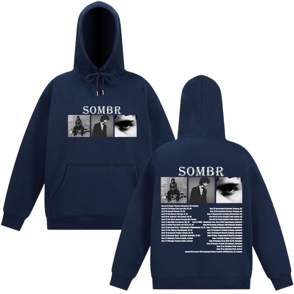 Sombr Merch Live 2025 Tour Hoodie Herren Damen Mode Pullover Langärmlig Locker Lässig Übergroß Hip-Hop Sportbekleidung Streetwear