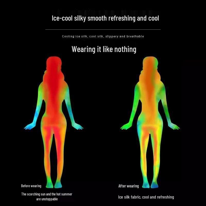 Dámská rychleschnoucí sada pro cyklistiku a běh ve větší velikosti z ledového hedvábí s topem s krátkým rukávem a legínami