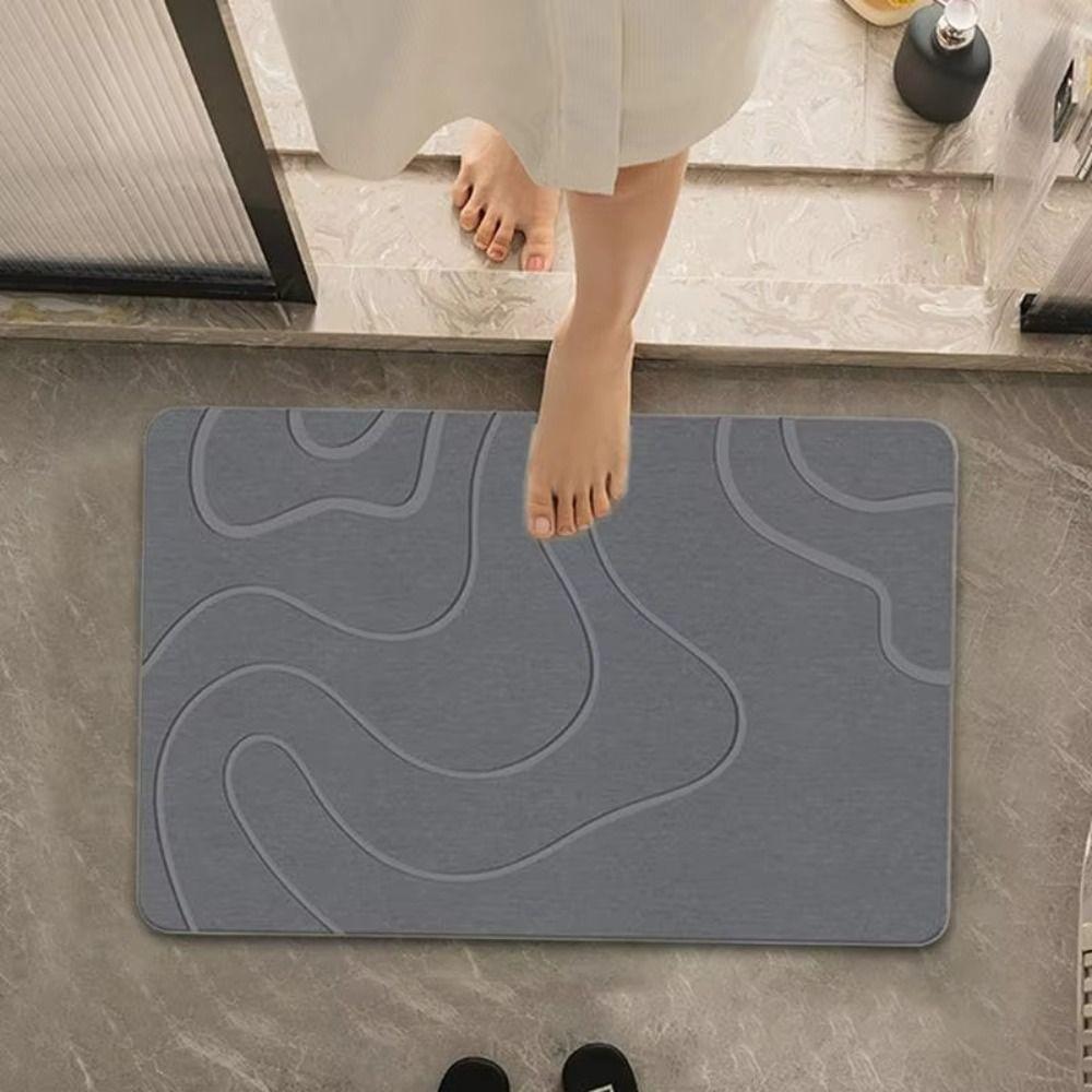 Super Absorbent Bathroom Anti-slip Mat 40x60cm Kitchen Floor Mat Durable Bedroom Door Mat