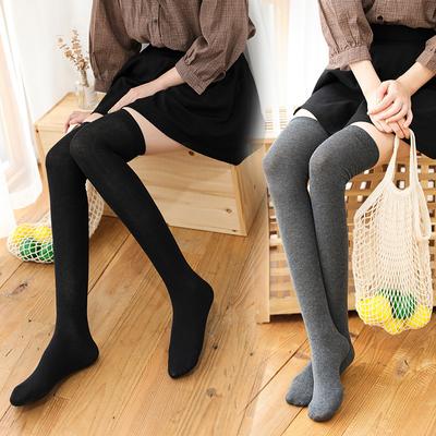New Japanese Korean Style Girls JK Stockings Over Knee High Tube Socks Velvet Jacquard Breathable High Socks for Women