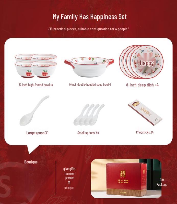 Maud Lanca 'Joy in Our Home' 44-Piece Ceramic Dinnerware Set