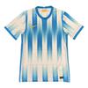 Contrast Stripe Soccer Sport Crew Neck Short Sleeve T-Shirt Men Tops Blue DB5749-100