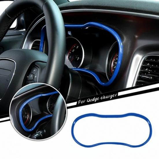 

Blue Dashboard trument Box Cover Trim For 2015- Dodge Charger Accessories