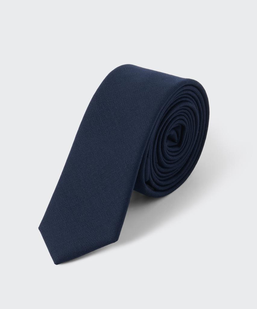 MUSINSA STANDARD Wool Slim Solid Tie [Navy]