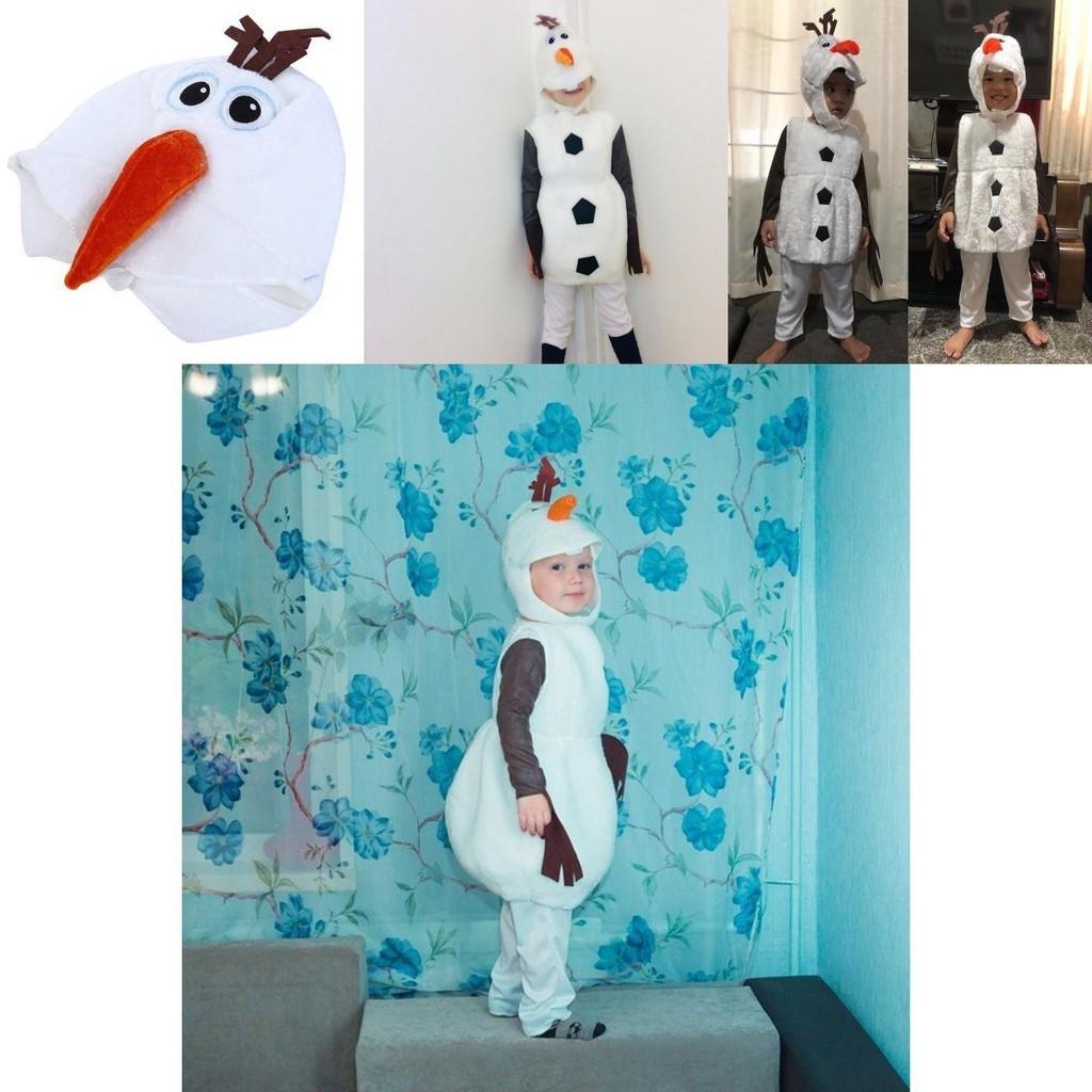 Enchanting Frozen Snowman Olaf Cosplay Costume For Kids Halloween Fancy Dress Up