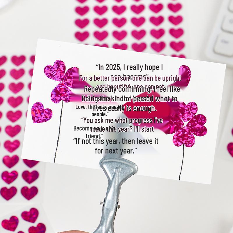 Valentine's Day Laser Heart Self-Adhesive Stickers for DIY Decorations