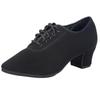 Women's Professional Latin Dance Shoes with Mid-High Heel and Soft Sole for Ballroom, Teacher Training, and Square Dancing.
