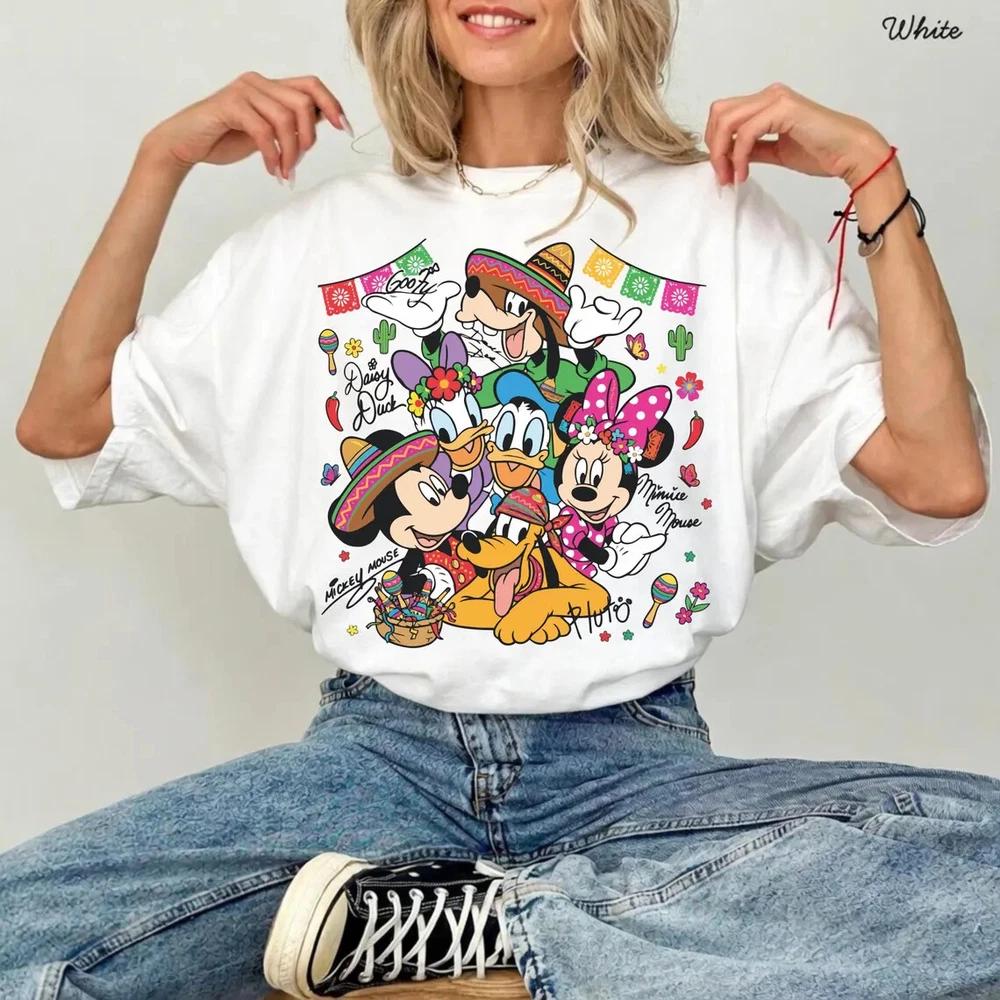 Mickey And Friends Signatures Cinco De Mayo T Shirt Unisex S