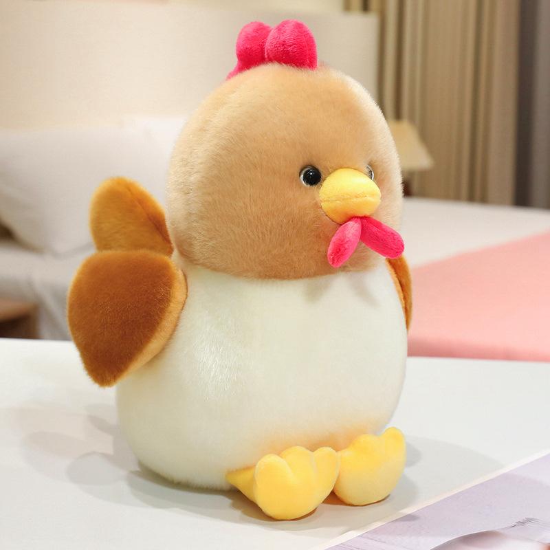 Süßes Plüschhuhn Hühnchen Spielzeug, Realistisches Huhn Stofftier, Weiches Küken Brutkasten Dekoration Geschenk für Kinder
