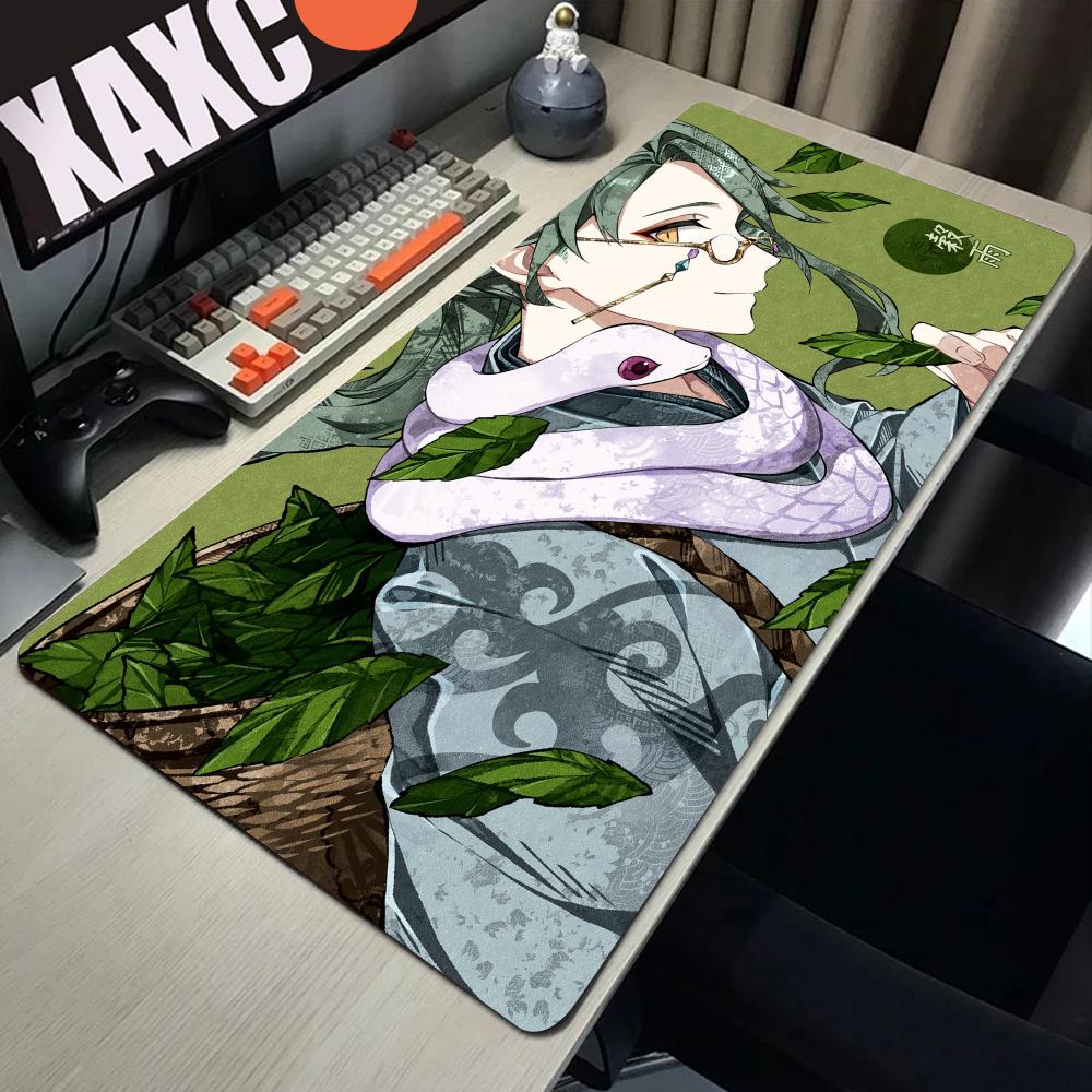 Genshin Impact Pattern Kawaii Game Mouse Pad Extra Large Walnut Two-dimensional Mousepad Keyboard E-Sports Desk Mat XXL